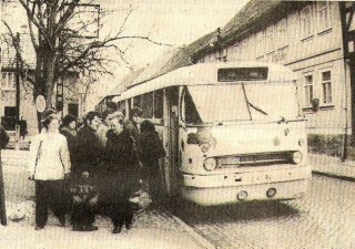 Linienbus am Markt 1982