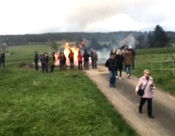 Osterfeuer in Mihla 